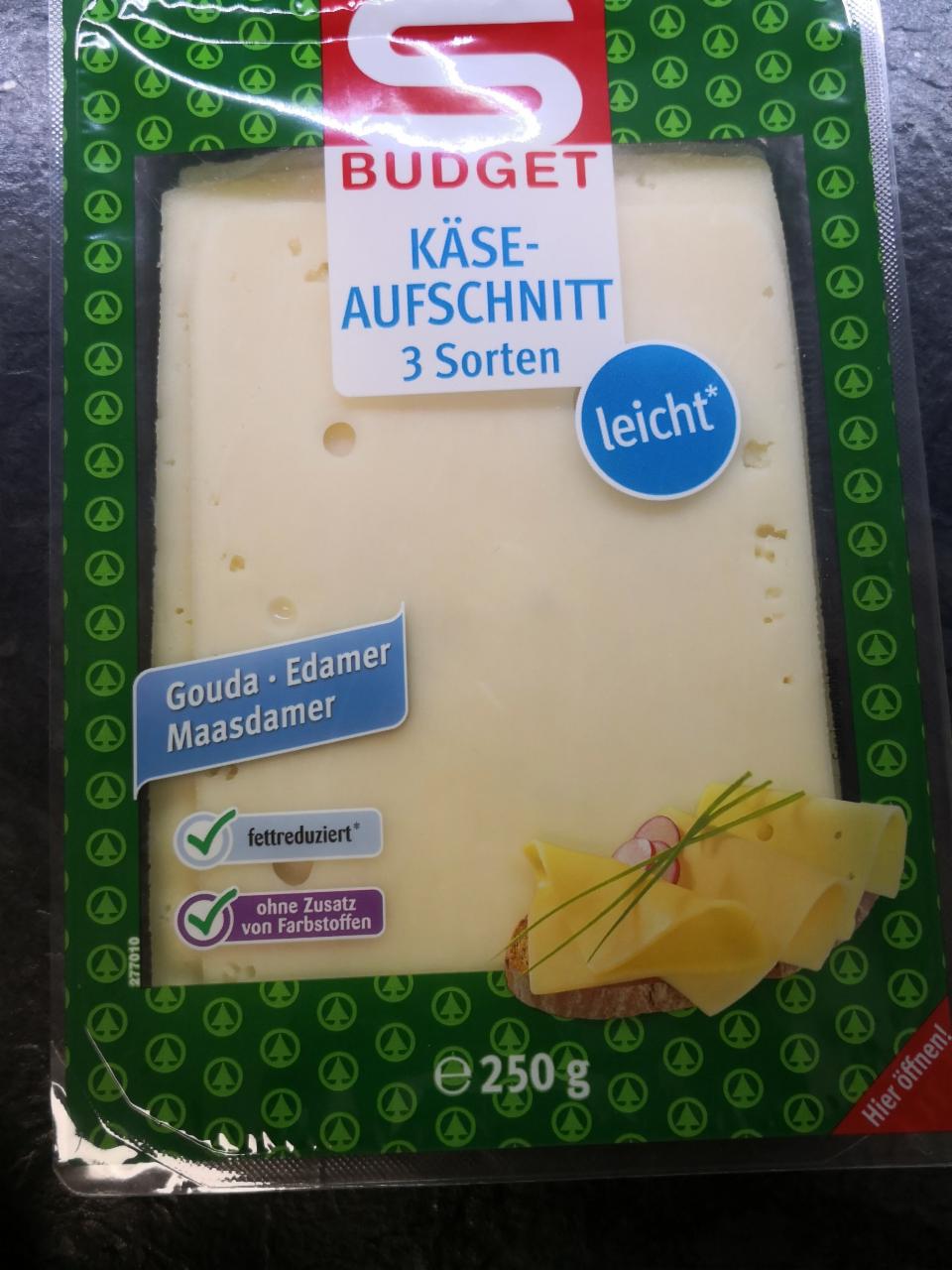 Fotografie - Käse Aufschnitt 3 Sorten S Budget