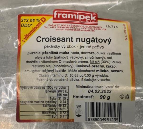 Fotografie - Croissant nugátový