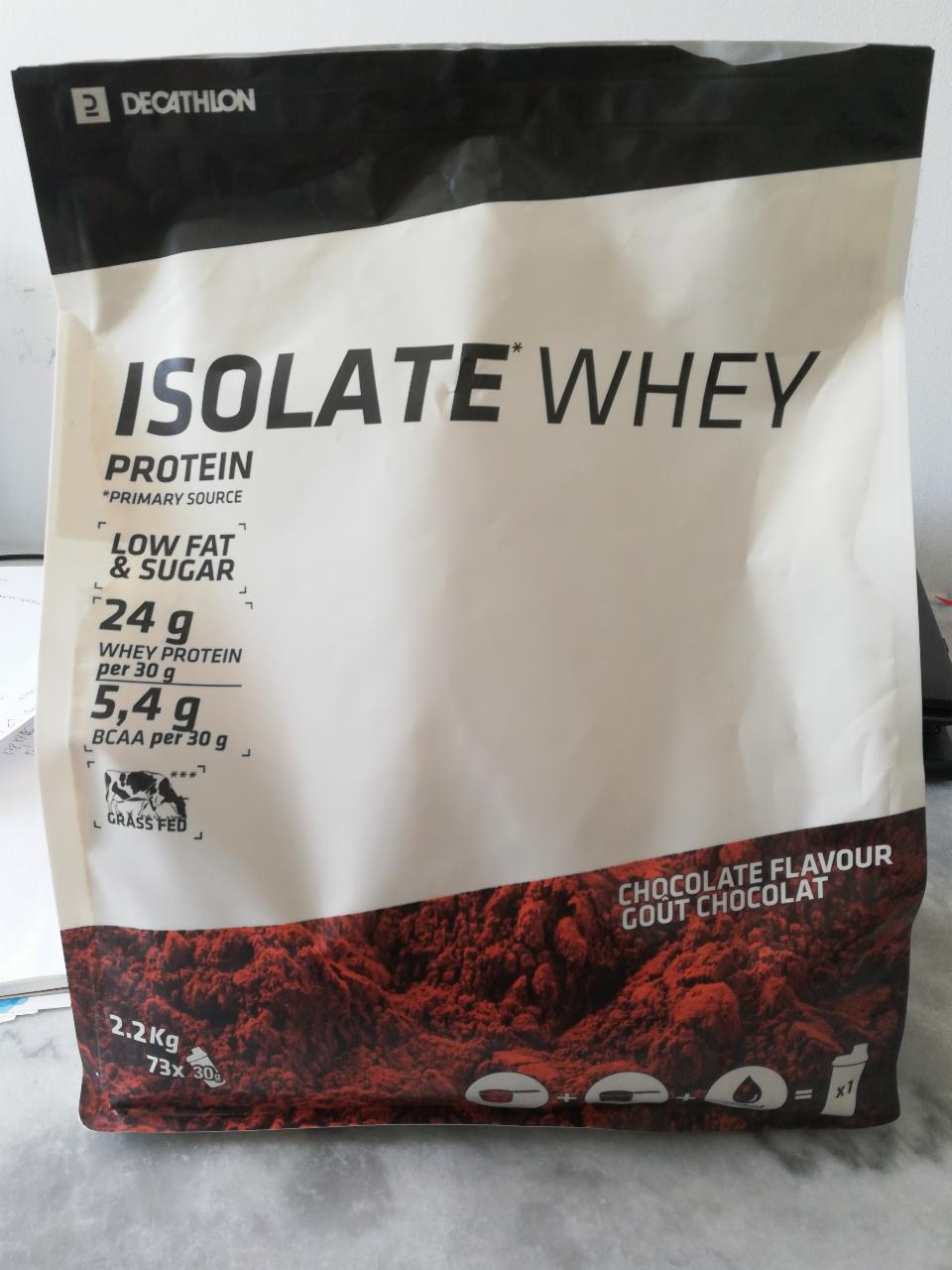 Fotografie - Isolate Whey protein chocolate flavour Decathlon