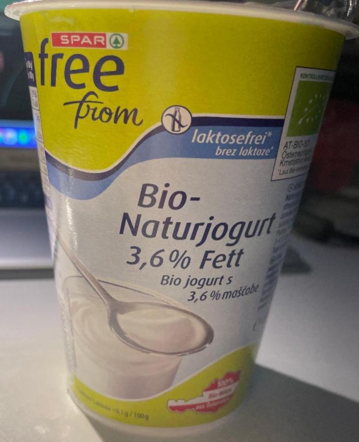 Fotografie - Bio-Naturjogurt 3,6% fett laktosefrei Spar free from