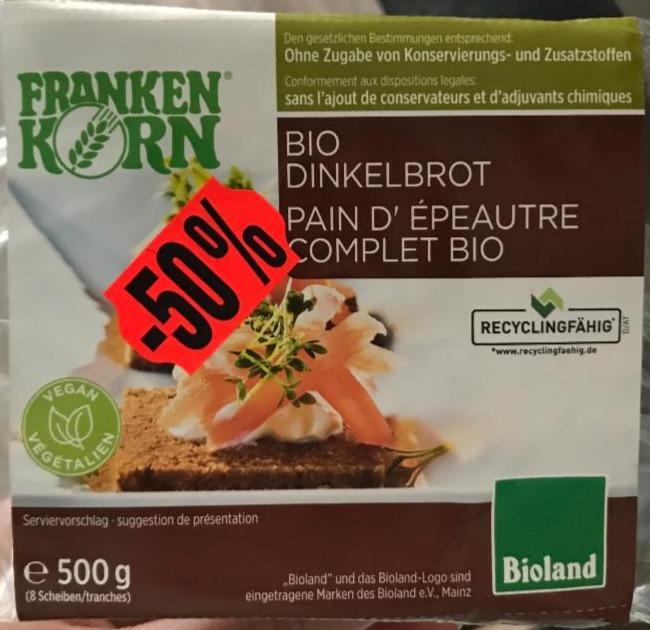 Fotografie - bioland bio dinkelbrot franken korn