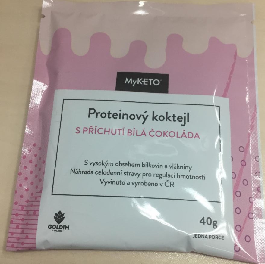 Fotografie - Proteinový koktejl s příchutí bílá čokoláda MyKeto