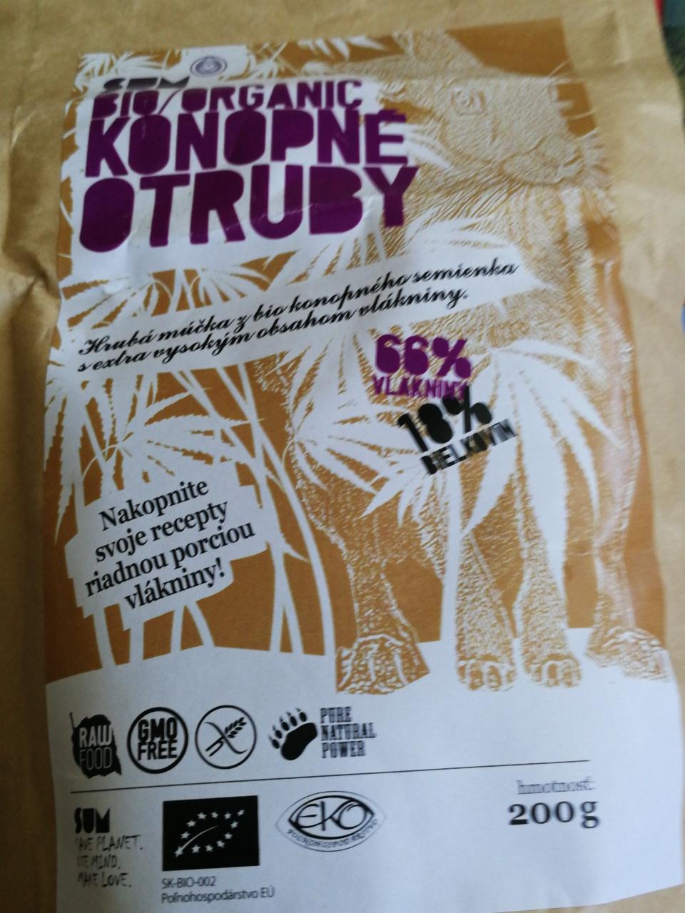 Fotografie - konopné otruby Sum bio/organic