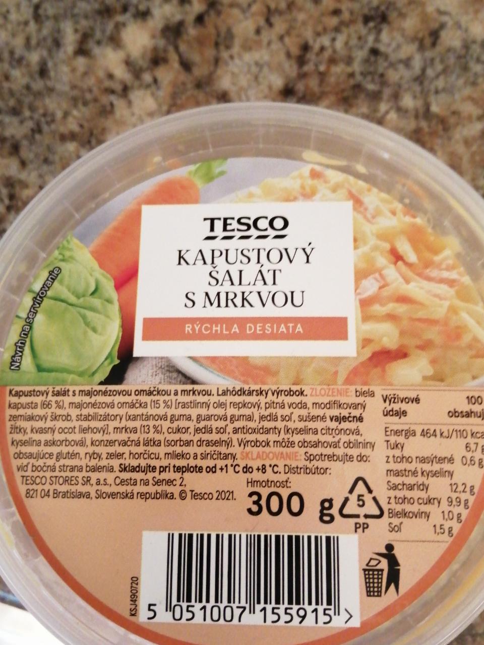 Fotografie - Kapustový šalát s mrkvou Tesco