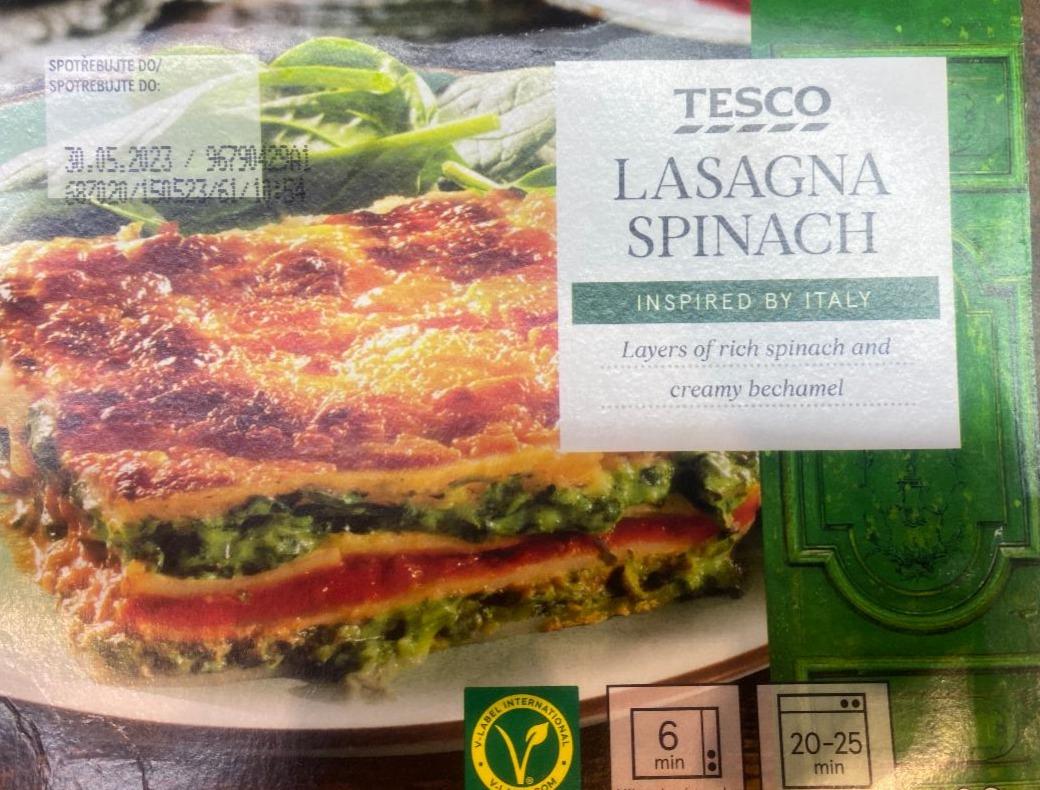 Fotografie - Lasagna Spinach Tesco