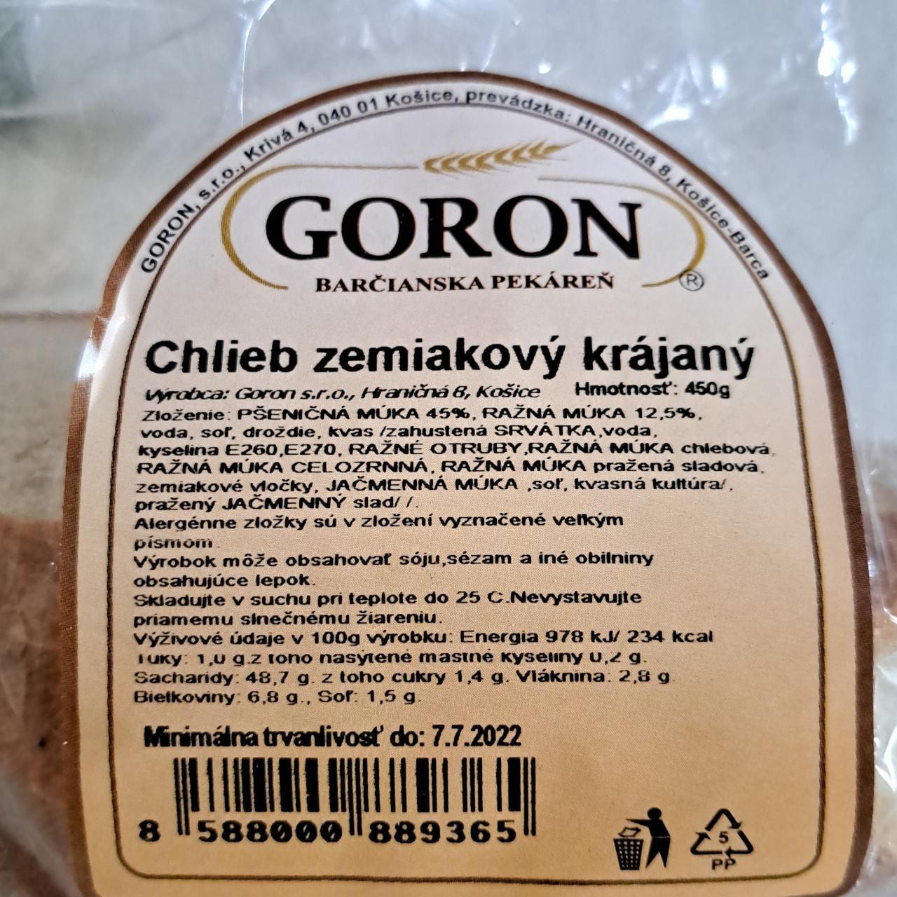 Fotografie - Chlieb zemiakový Goron