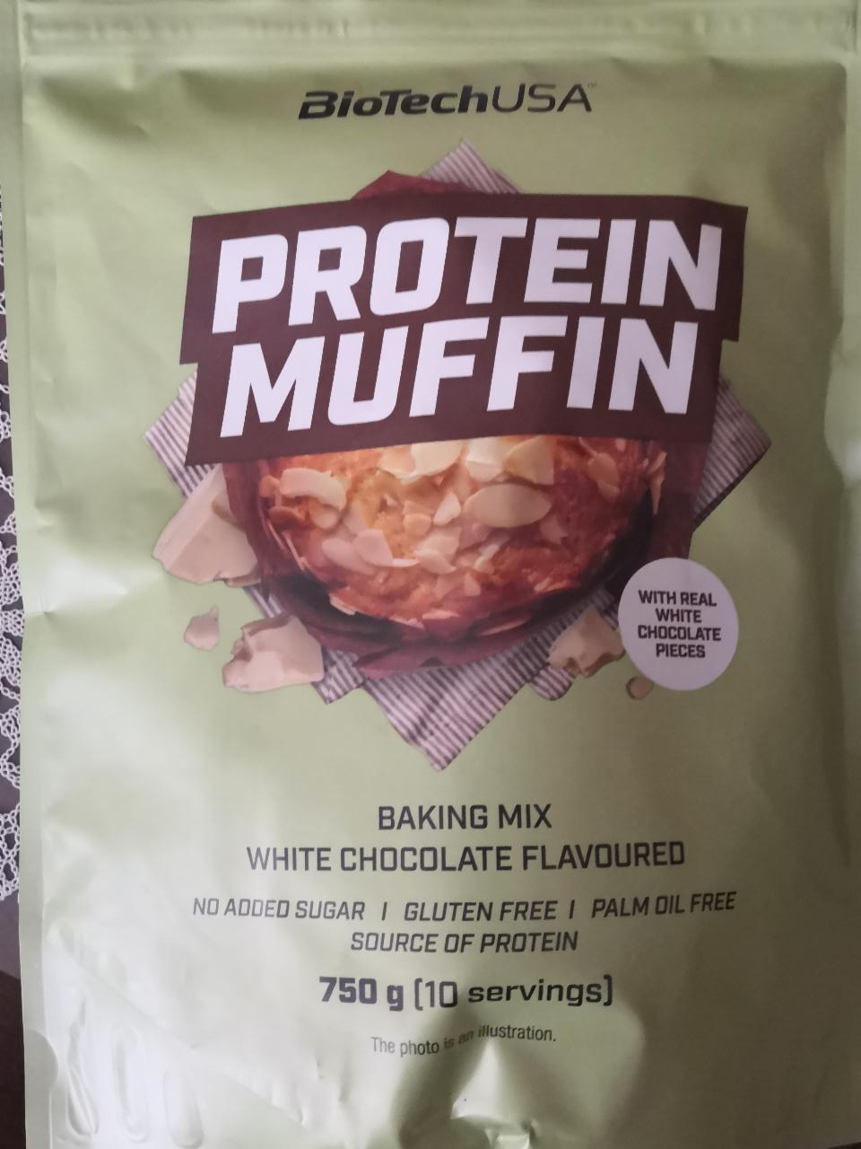 Fotografie - Protein muffin White chocolate BioTechUSA