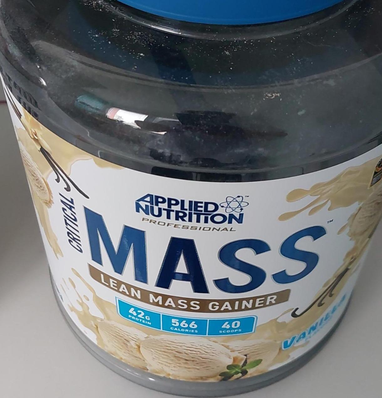 Fotografie - Critical Mass Lean Mass Gainer Vanilla Applied Nutrition
