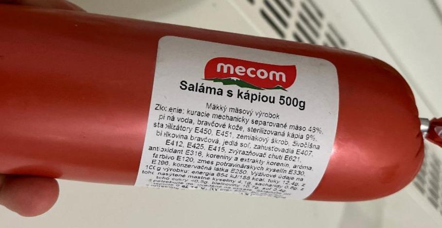 Fotografie - Saláma s kápiou Mecom