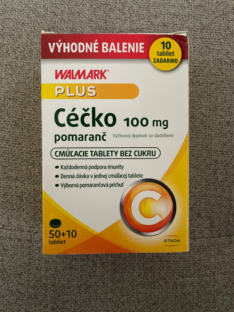 Fotografie - Céčko 100 mg pomaranč Walmark Plus