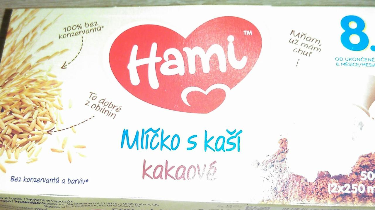 Fotografie - Hami Mliečko s kašou kakaove