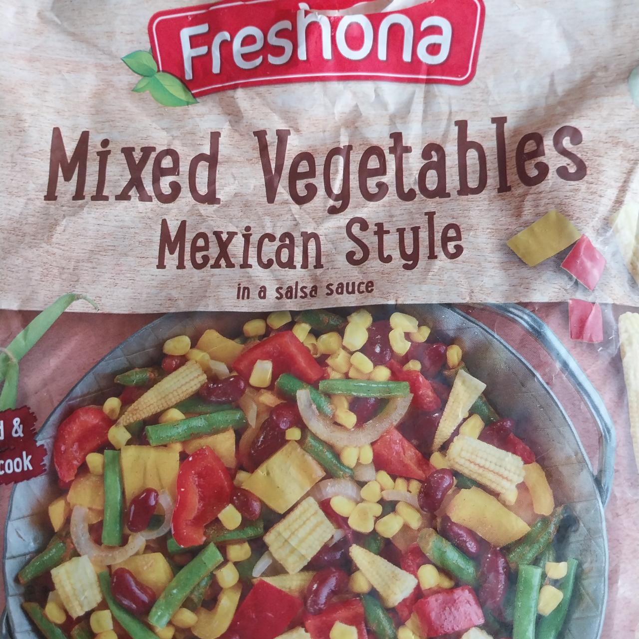 Fotografie - Mixed Vegetables mexican style in a salsa sauce Freshona