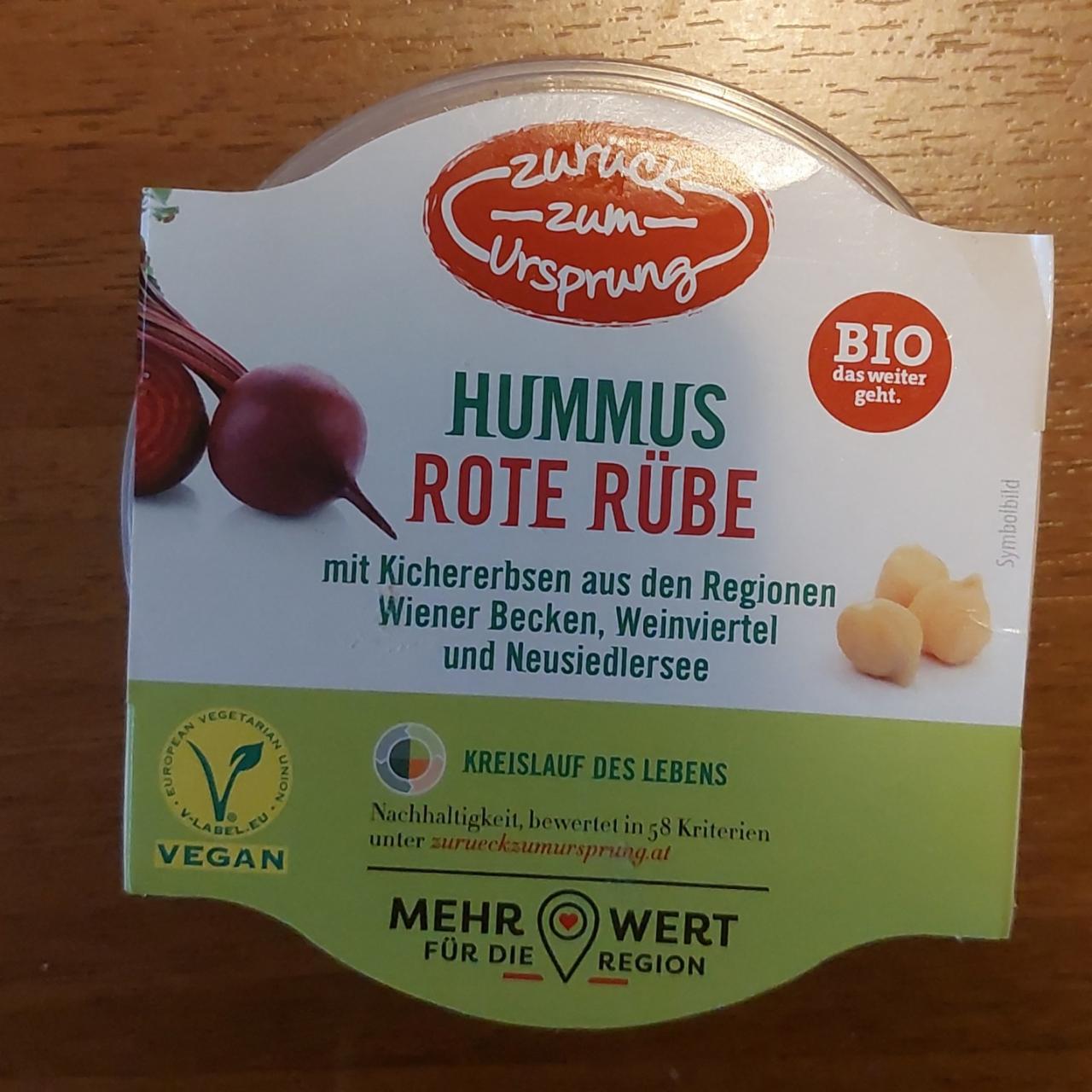 Fotografie - Hummus Rote rübe Zurück zum Ursprung