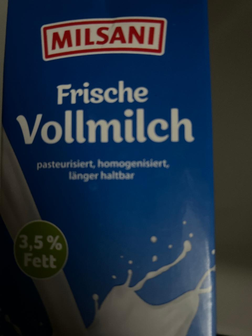 Fotografie - Frische Vollmilch 3,5% Milsani