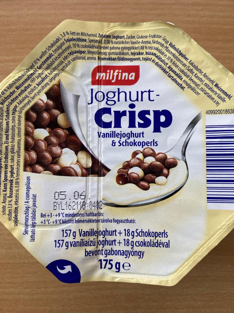 Fotografie - Joghurt Crisp Vanillejoghurt & Schokoperls Milfina