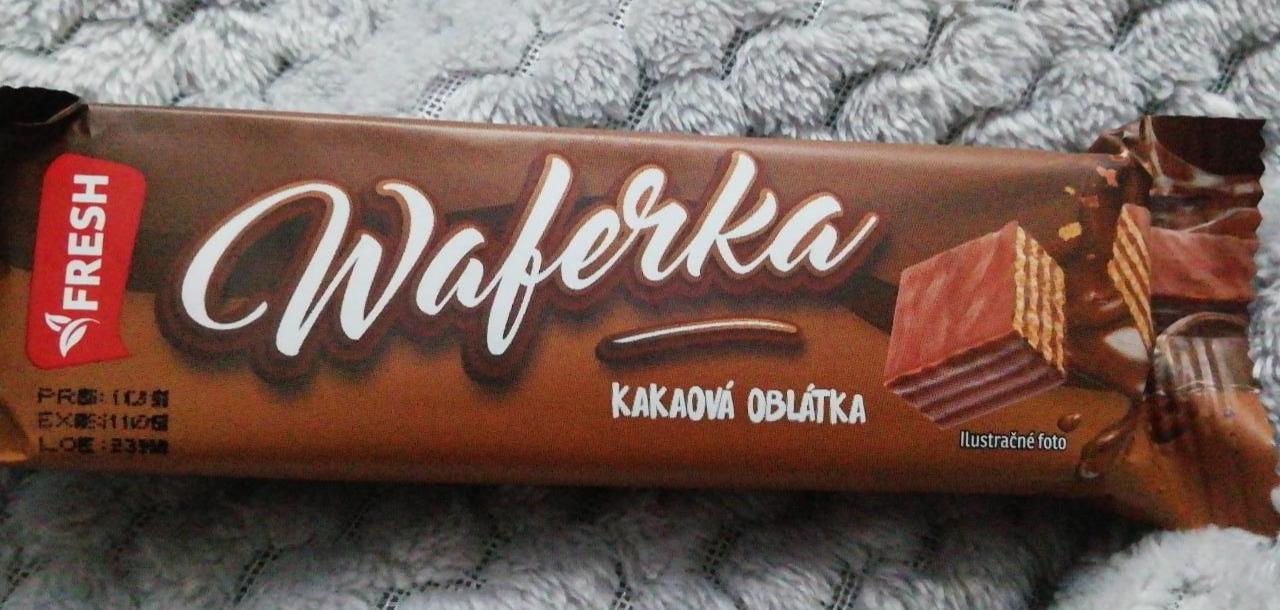 Fotografie - Waferka kakaová oblátka Fresh