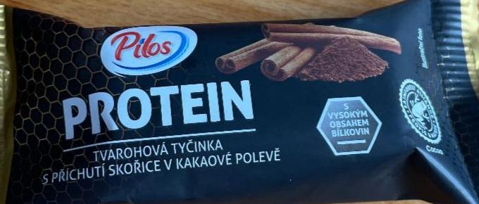 Fotografie - Protein tvarohová tyčinka s příchutí skořice v kakaové polevě Pilos