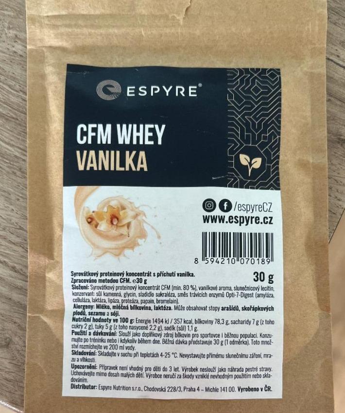 Fotografie - CFM Whey Vanilka Espyre