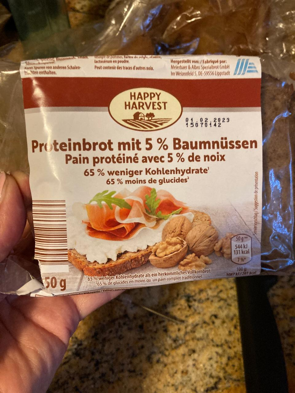 Fotografie - Proteinbrot mit 5% baumnussen Happy Harvest