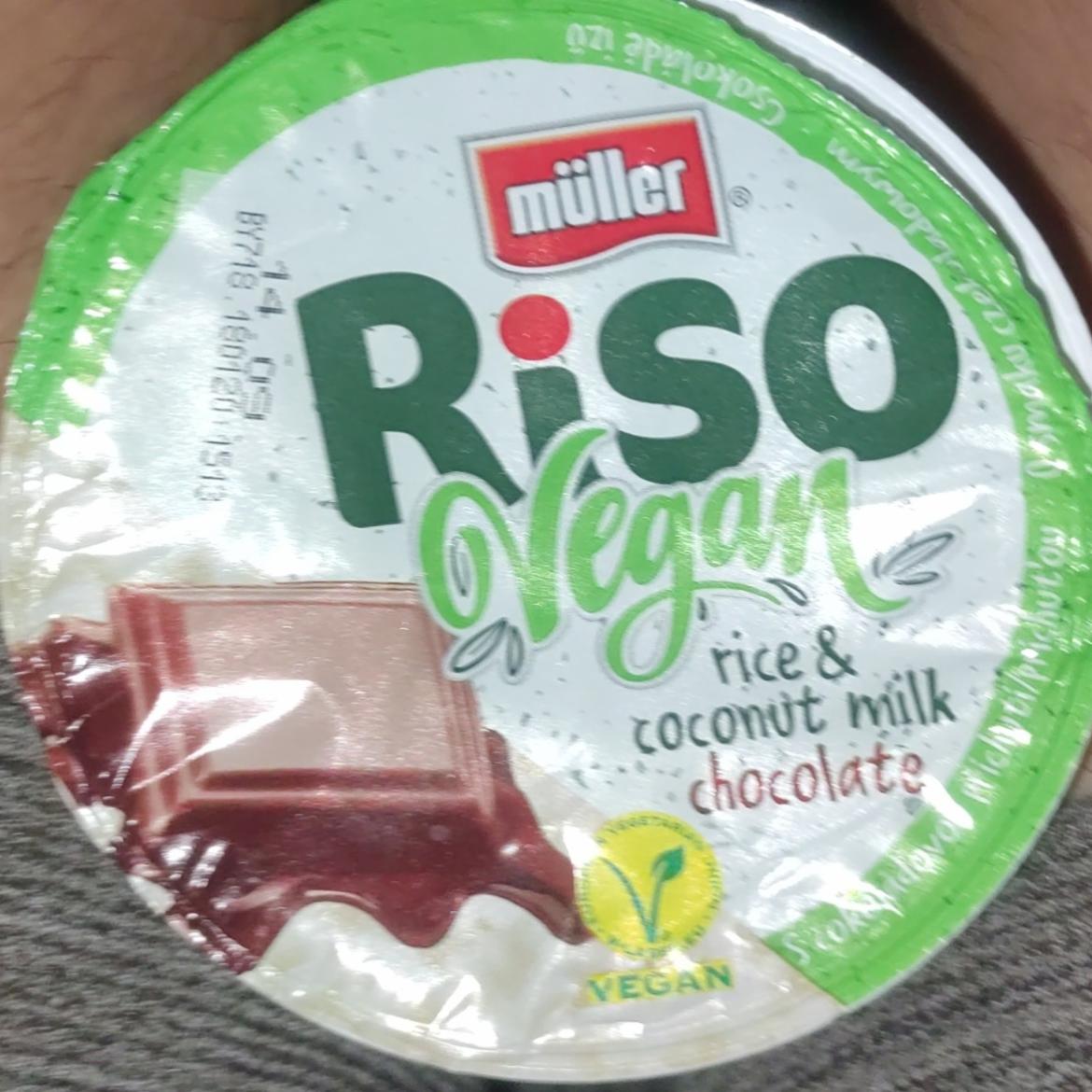 Fotografie - Riso vegan rice & coconut milk mango chocolate Müller