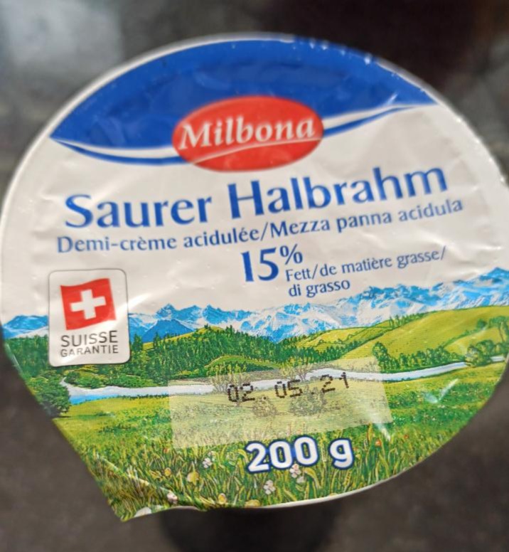 Fotografie - Saurer Halbrahm 15 % Milbona