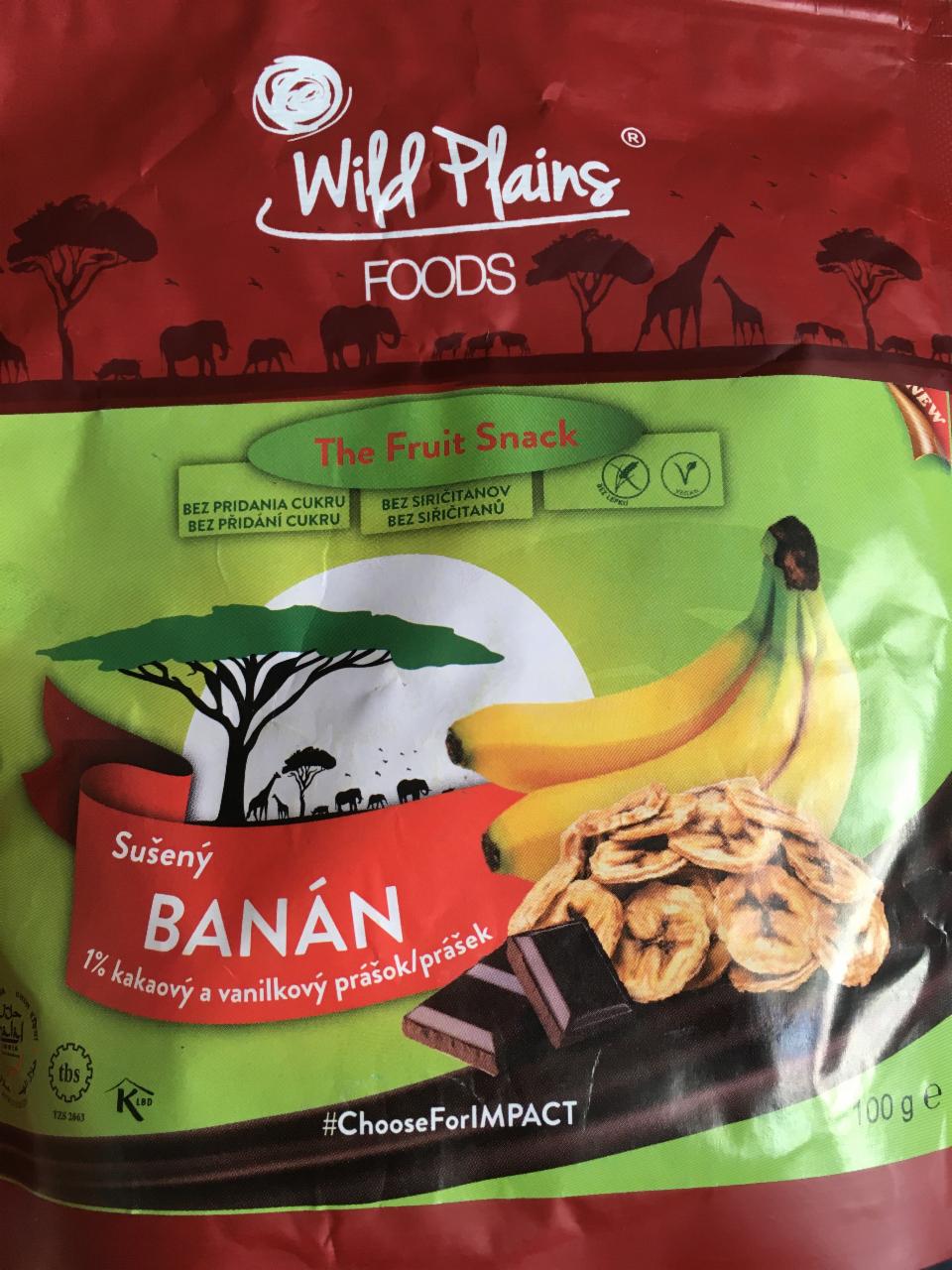 Fotografie - Sušený banán Wild Plains Foods