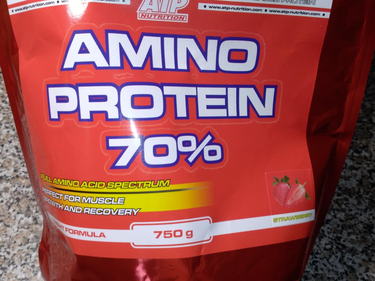Fotografie - ATP NUTRITION AMINO PROTEÍN 70% strawberry