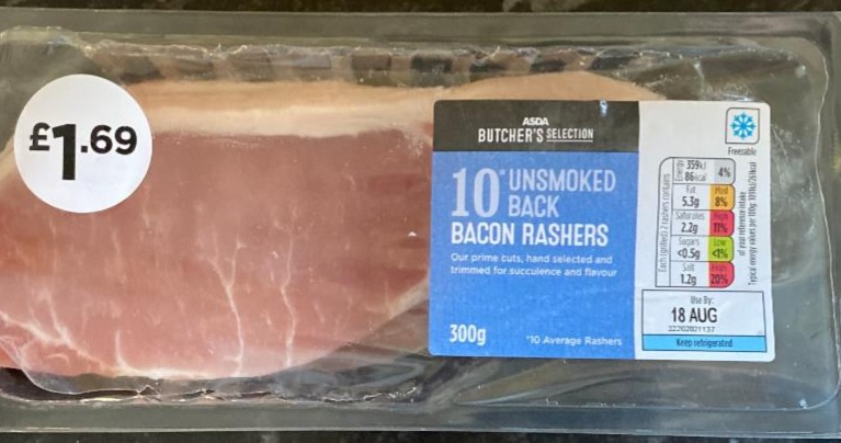 Fotografie - bacon rashers Asda