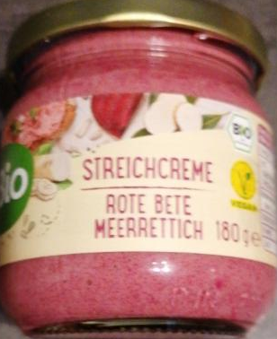 Fotografie - Streichcreme Rote-Bete Meerrettich (vegetariánska nátierka s červenou repou a chrenom) dmBio