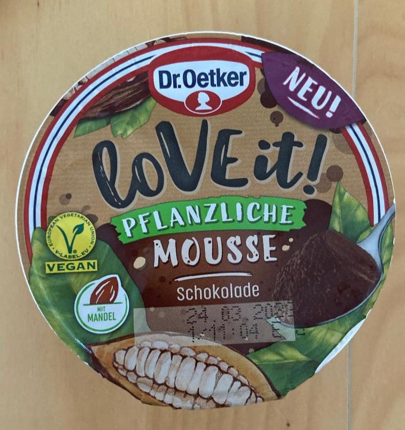 Fotografie - LoVe it! Pflanzliche Mousse Schokolade Dr.Oetker