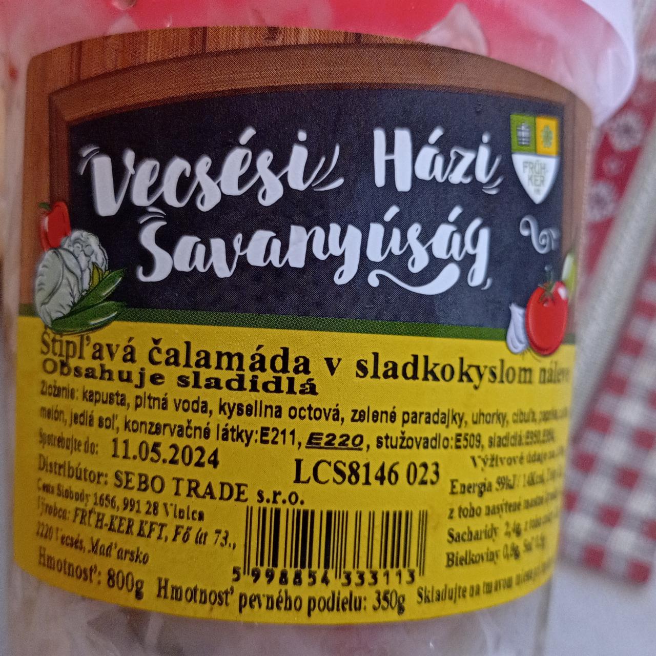 Fotografie - Vecsési Házi Savanyúság Štipľavá čalamáda v sladkokyslom náleve