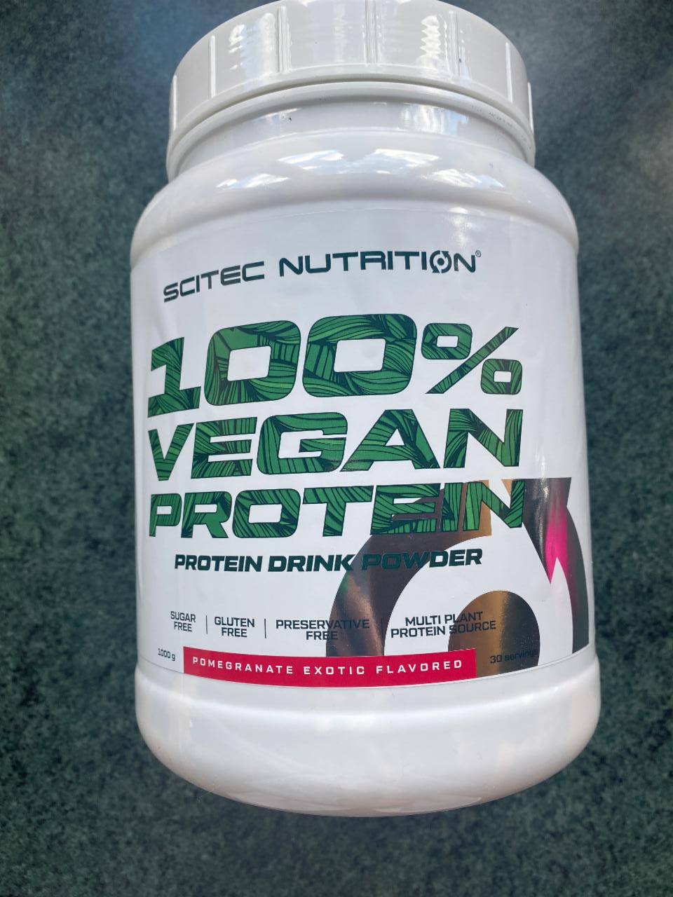 Fotografie - 100% vegan protein drink powder Pomegranate exotic flavored Scitec Nutrition