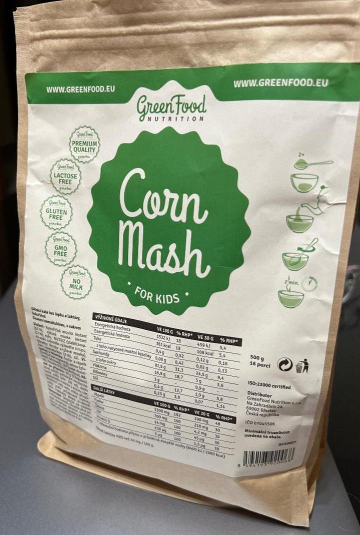 Fotografie - Corn Mash GreenFood Nutrition