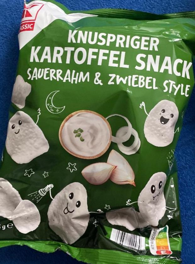 Fotografie - zemiakovy snack kyslá smotana cibule K-Classic