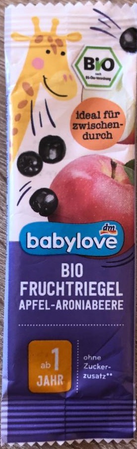Fotografie - BIO Fruchtriegel Apfel-Aroniabeere Babylove