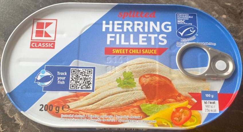 Fotografie - Filety zo sleďa v sladkej čili omáčke Herring Fillets K-Classic