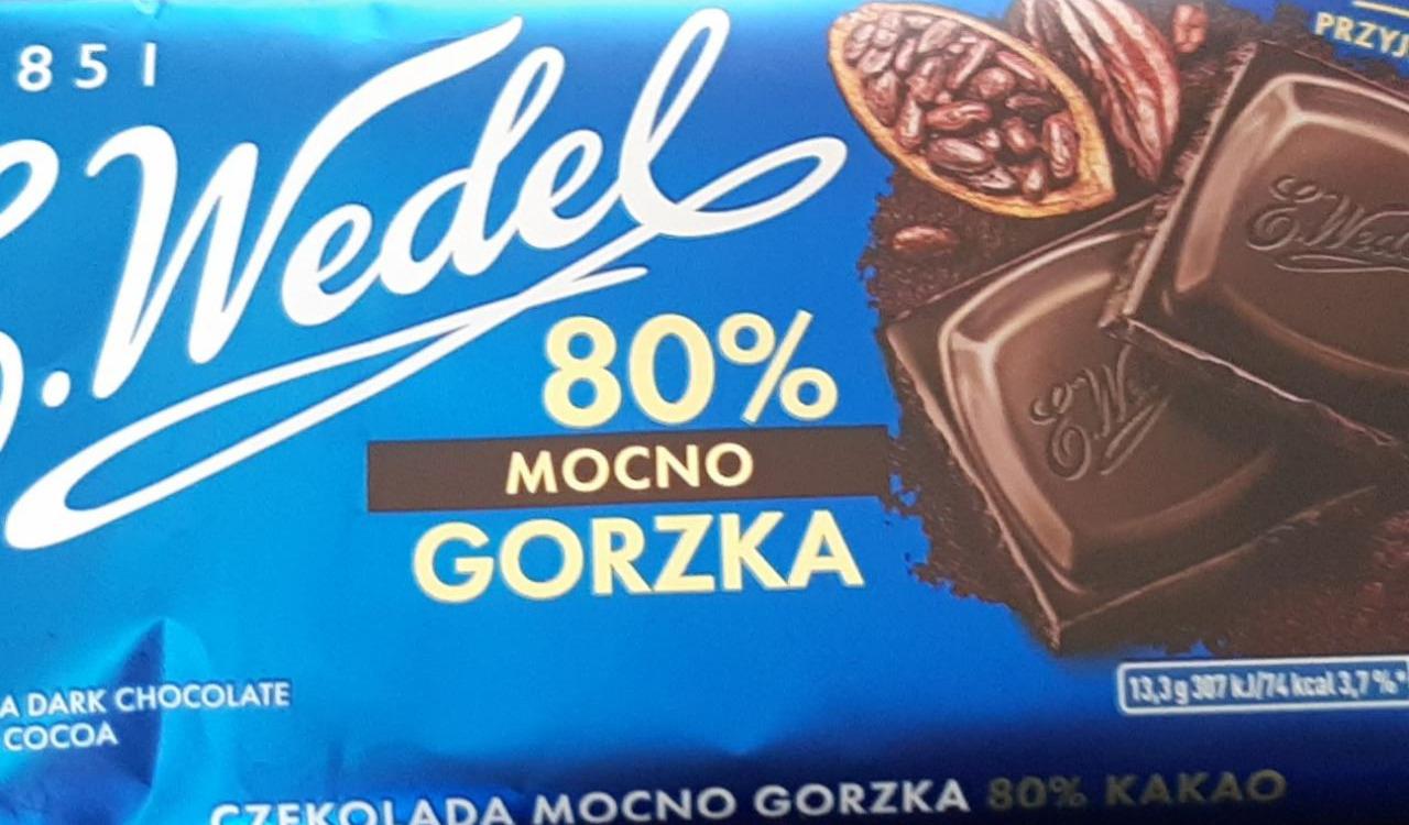 Fotografie - Czekolada mocno gorzka 80% E. Wedel