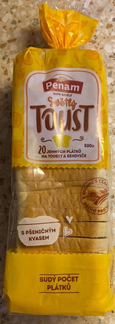 Fotografie - chlieb toastový svetlý pšeničný Penam