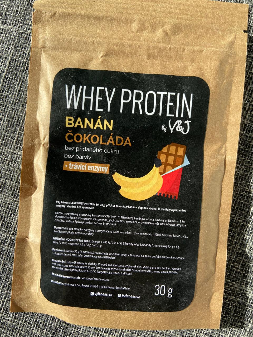 Fotografie - Whey protein Banán čokoláda V&J