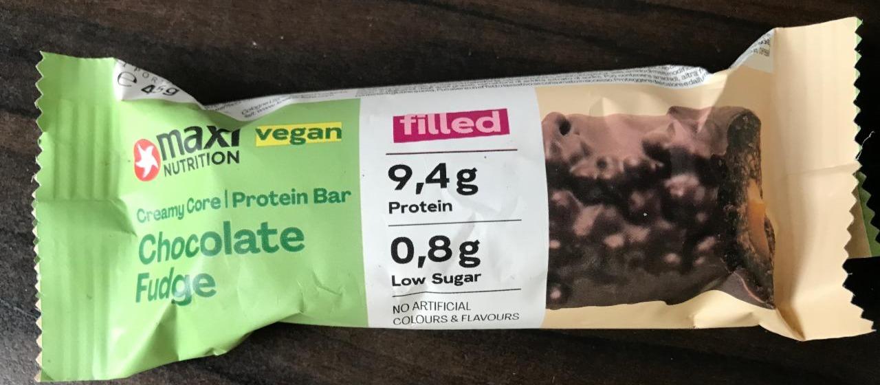 Fotografie - Creamy Core Protein Bar Vegan Chocolate Fudge Maxi nutrition