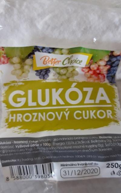 Fotografie - Glukóza - Hroznový cukor Better Choice