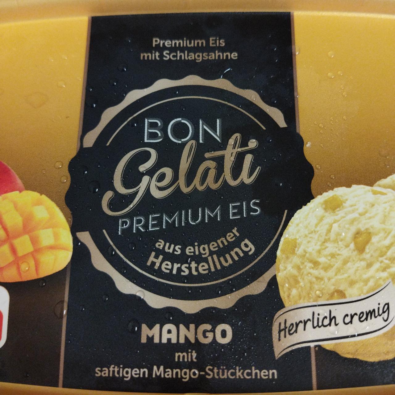 Fotografie - Premium Eis mit Schlagsahne Mango Bon Gelati