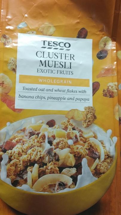 Fotografie - Cluster Muesli Exotic Fruits Tesco