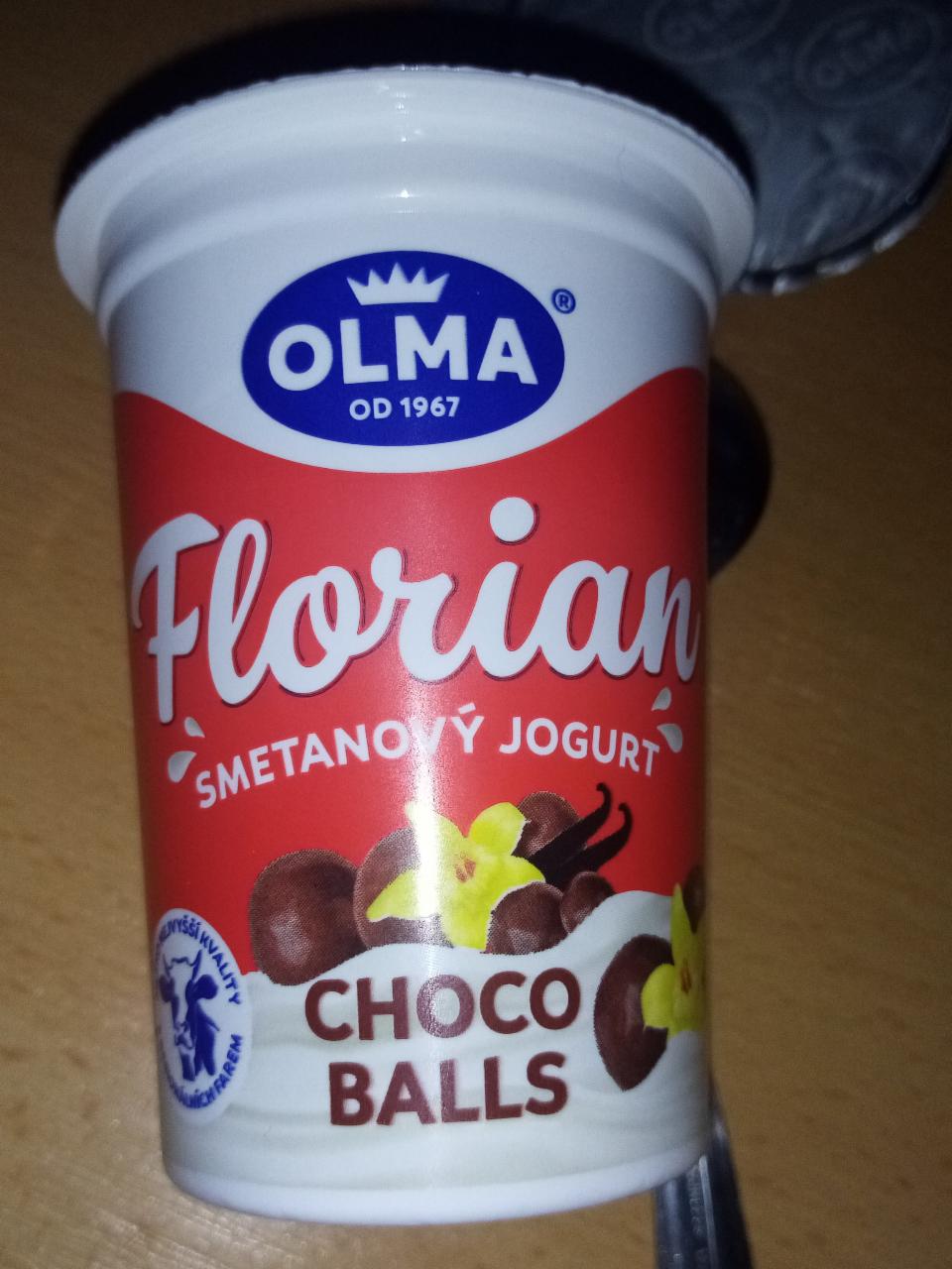 Fotografie - Florian smetanový jogurt Chocoballs Olma