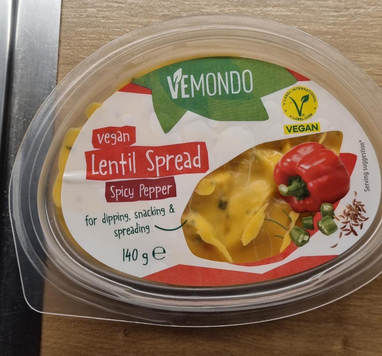 Fotografie - Vegan Lentil Spread Spicy Pepper Vemondo