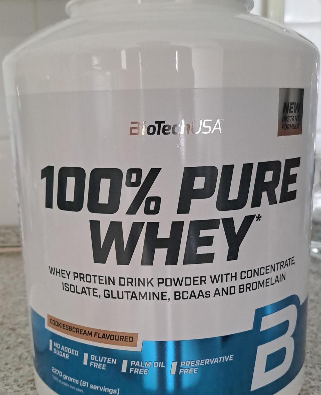 Fotografie - pure whey hazelnut 100% BioTechUSA