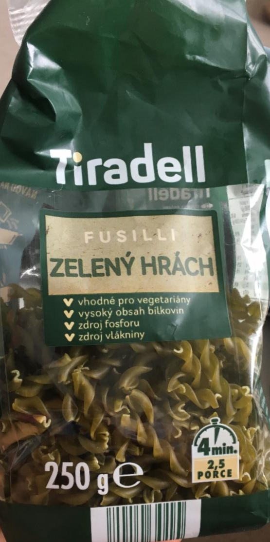 Fotografie - Fusilli zelený hrách Tiradell