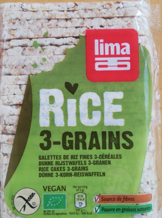 Fotografie - Chlebiček ryžový lima Rice 3-grains