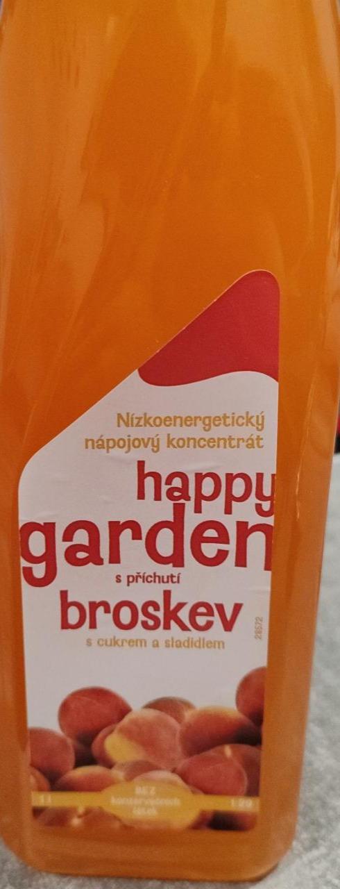 Fotografie - nízkoenergetický nápojový koncentrát broskev happy garden