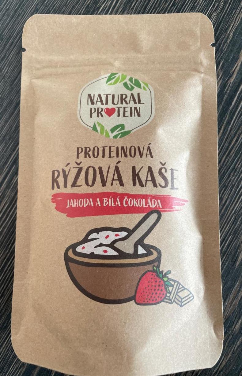 Fotografie - Rýžová kaše jahoda a bílá čokoláda Natural protein